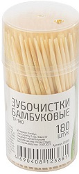 Зубочистки бамбуковые Рыжий кот 180шт
