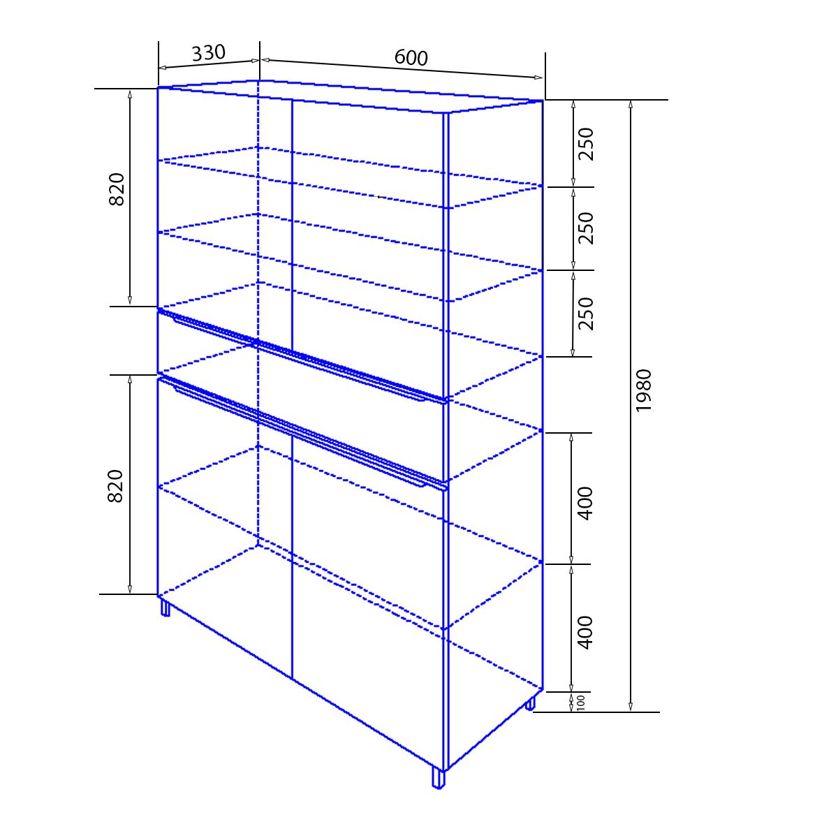 Пенал Azario Lotos 60 напольный с выдвижным ящиком CS00083928  600x330x1980мм купить в Челябинске в интернет-магазине ДОМ