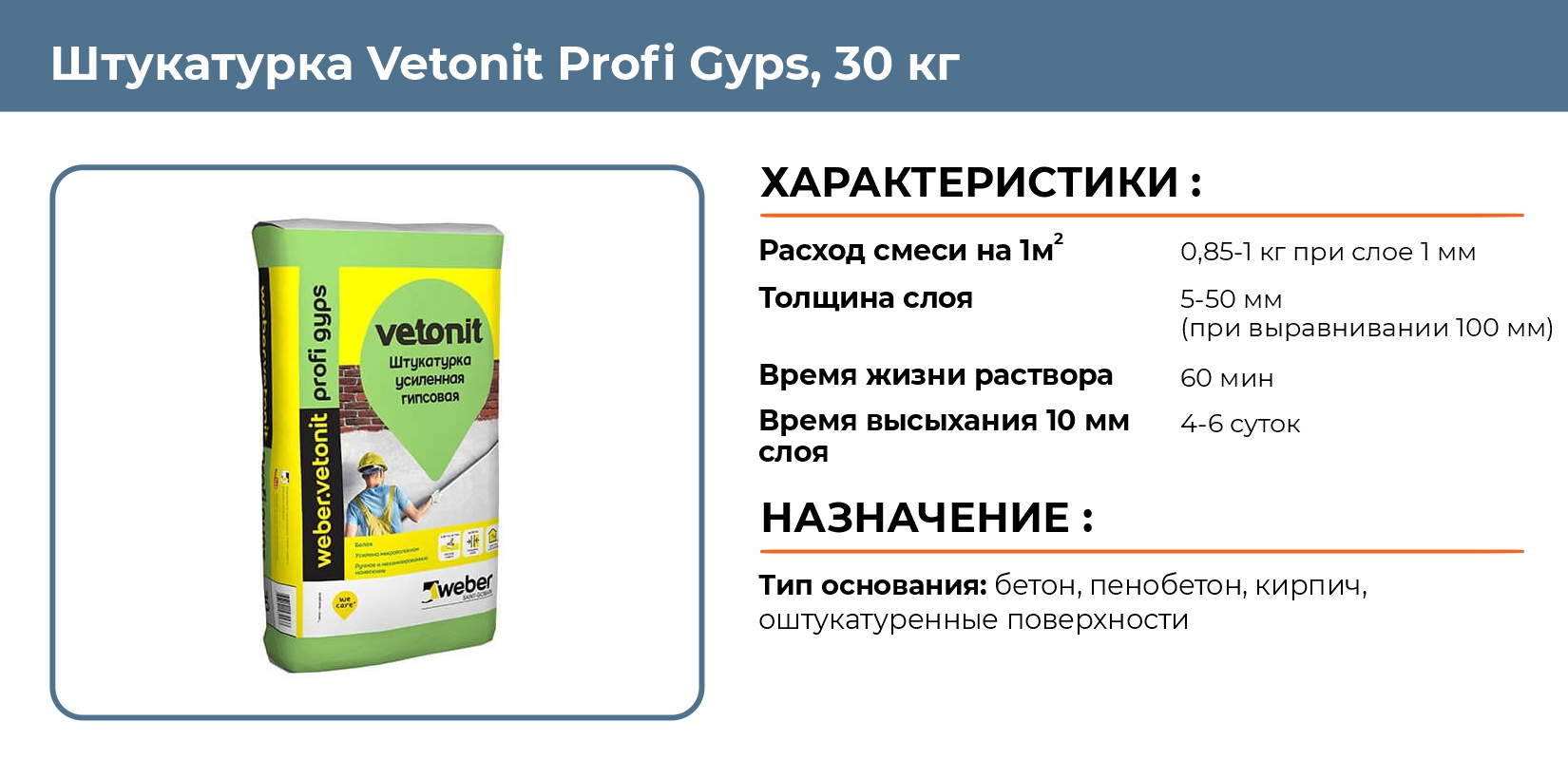 Штукатурка Vetonit Profi Gyps 30кг купить в Челябинске в интернет-магазине  ДОМ