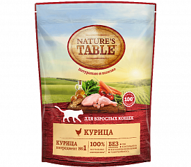 Корм для взрослых кошек Natures Table курица 650г