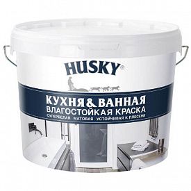 Краска для кухонь и ванных комнат HUSKY 9л