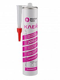 Клей каучуковый MasterTeks PM 200 кг/м2 сверхпрочный 300г прозрачный