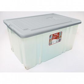 Ящик с крышкой DARELBOX 56л на колесах 610х400х310 серый