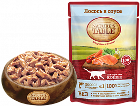 Корм для кошек Natures Table лосось 85г