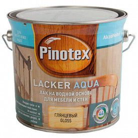 Лак для мебели и стен на водной основе Pinotex LACKER Aqua 70 1л глянцевый