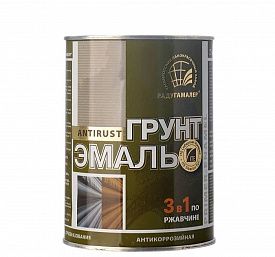 Грунт-эмаль 3в1 Радуга 1,9кг коричневый