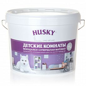 Краска для детских комнат HUSKY 9л белая