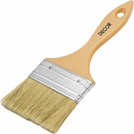 Кисть плоская Decor Четверг 126035 50х14мм светлая смешанная щетина, пластиковая ручка