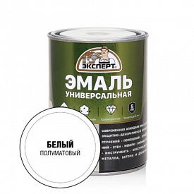 Эмаль универсальная алкидная полуматовая Эксперт 2,5кг белый