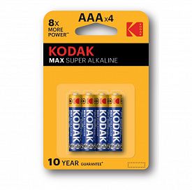 Батарейка алкалиновая Kodak MAX LR03/286 Б0005124 4шт