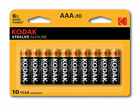 Батарейка алкалиновая Kodak XTRALIFE LR03/286 Б0014331 10шт