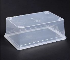Ящик прозрачный с крышкой, 37х25х14см, 10л, М2352