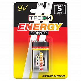 Элемент питания Трофи 6LR61-1BL ENERGY POWER Alkaline