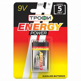 Элемент питания Трофи 6LR61-1BL ENERGY POWER Alkaline