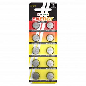 Элемент питания Трофи G13 LR1154, LR44 ENERGY POWER Button Cell