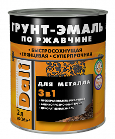 Грунт-эмаль по ржавчине DALI RAL 7024 2л cерый графит