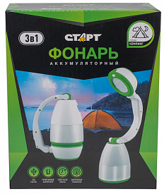 Фонарь кемпинговый СТАРТ LCE 507-B1 135х90х165мм белый