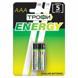 Батарейки Трофи Energy Alkaline Б0017043 LR03-2BL