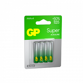 Батарейка алкалиновая GP BATTERIES Super Alkaline 24А 4шт