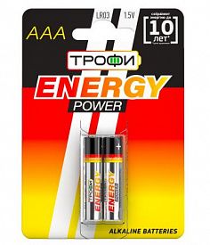 Батарейки Трофи Energy power alkaline C0034929 LR03-2BL