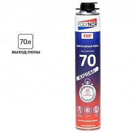 Пена монтажная POLYNOR TOP 70 EXPRESS FOAM профессиональная всесезонная 890мл