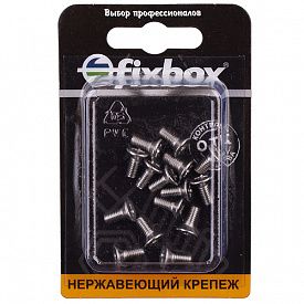 Винт потойной DIN 965 нерж. 15шт Fixbox М4x10мм