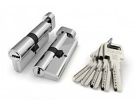Механизм цилиндровый R602/90 R6002Knob90 40х10х40мм CP хром 5Key с вертушкой