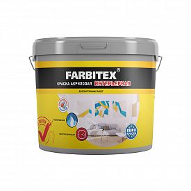 Краска акриловая FARBITEX интерьерная 6кг
