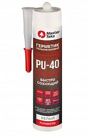 Герметик полиуретановый MasterTeks PM быстросохнущий PU-40 280мл белый