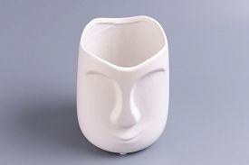 Ваза настольная Home collection белая 2024-1248-1 13см