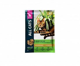 Корм влажный пауч для кошек чувст.пищевар. ALL Cats Sensitive 85г 1х28
