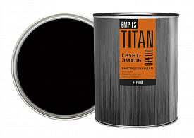 Грунт-эмаль быстросохнущая матовая TITAN ОРЕОЛ 2,2л 2,7кг RAL 9005 черная