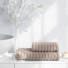 Полотенце махровое Pique texture Кофе 70х140 см 430гр/м2 Verossa