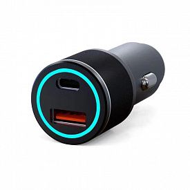 Автомобильное зарядное устройство c двумя портами (USB-C + USB-A) и LED-подсветкой Rexant 68Вт
