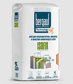 Смесь штукатурно-клеевая для утеплителя BERGAUF ISOFIX 25кг