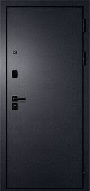 Дверь металлическая Tepla4 2050х960х90мм букле черный/эмалит белый правая