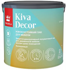 Лак акрилатный Тиккурила KIVA DECOR EP полуматовый 0,9л