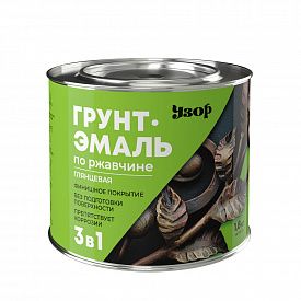 Грунт-эмаль по ржавчине серый 1,8кг глянцевый узор 6