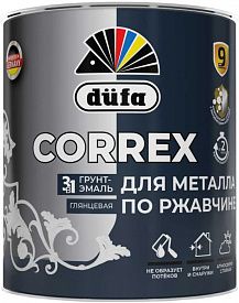Грунт-эмаль по ржавчине 3в1 Dufa CORREX 2л RAL 1015 слоновая кость