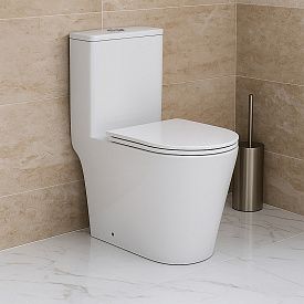 Унитаз-моноблок Azario Nimbus AZ-6080-AP торнадо с сиденьем микролифт