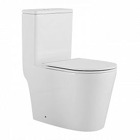 Унитаз-моноблок Azario Nimbus AZ-6080-AP торнадо с сиденьем микролифт