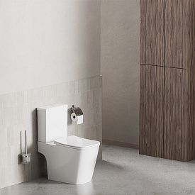 Унитаз-компакт напольный Damixa Titan DX78C8601SC безободковый с сиденьем микролифт