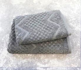 Полотенце махровое Миртекс Монблан серый B02058 70х140см