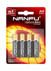 Батарейка NANFU LR06 AA 4шт