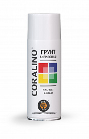 Грунт аэрозольный CORALINO 520мл белый