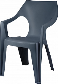 Кресло Decorona ДеФорма 550x535x785мм графитовый шторм