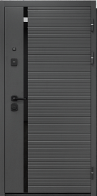 Дверь металлическая 10см 2050х860х120мм графит с фурнитурой и цилиндром правая
