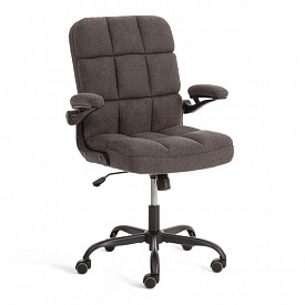 Кресло офисное Лугано, серое, ткань тедди, 1070х630х430 мм, TETCHAIR, 25431