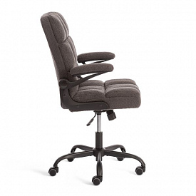 Кресло офисное Лугано, серое, ткань тедди, 1070х630х430 мм, TETCHAIR, 25431