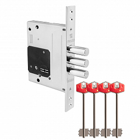 Замок врезной сувальдный TERMO MDV25/S-60.00.3R16 4 key ключ удлиненный 120х75мм